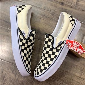 VANS CLASSIC SLIP ON black & white checkerboard WM